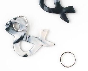 DIY marmorierte Ampersand Schlüsselanhänger aus Fimo mit La Petite Épicerie* + Give Away