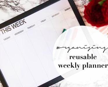 #organising - DIY reusable Weekly Planner