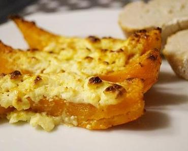Rezept: Kürbisspalten mit Fetacreme