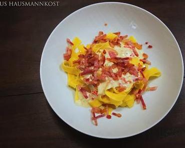 Hausmannskost: Pappardelle Pancetta Gorgonzola