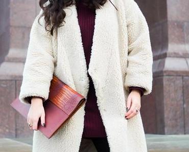 Monki Fluffy Kimono Coat