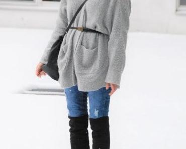 {OOTD} Cardigan mit Overknees