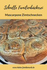 Schnelle Familienbäckerei: saftige Mascarpone Zimtschnecken