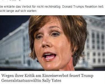 Wer lügt, fliegt! - US-Regierung feuert Generalstaatsanwältin