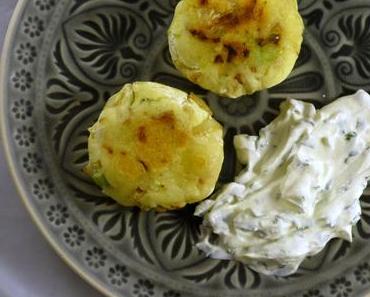 Kartoffelküchlein mit Blumenkohlstrunk