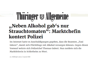 Thüringen: Polizei unternimmt Einkaufstour mit Asylanten zum Kauf von Alkohol