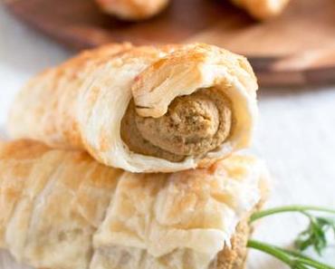 Gefüllte Möhren – Rote Linsen-/Möhren-Humus im Teigmantel