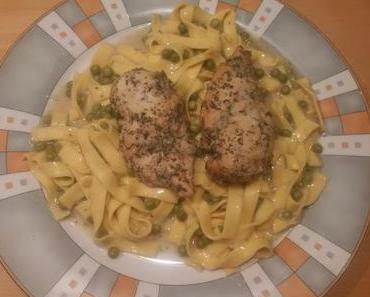 Knoblauch-Limetten-Hähnchen aus dem Slow Cooker mit Nudeln