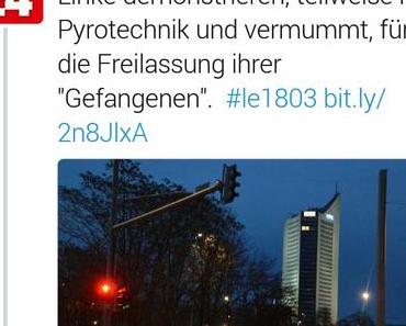 Leipzig, Linke, Pyrotechnik – Dresdner MoPo sieht rot