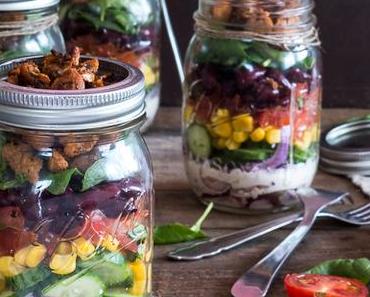 BBQ Salat im Glas mit Ceaser Dressing { enthält Produkt Information zur Degustabox }