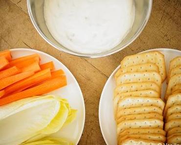 Ein schneller Frischkäse-Dipp zu Gemüsesticks oder Crackern