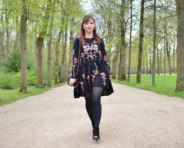 [Outfit] Besticktes Blumenkleid für den Frühling