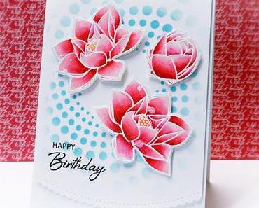 Happy Birthday Card | Waffle Flowers and Distress Oxide's Ink