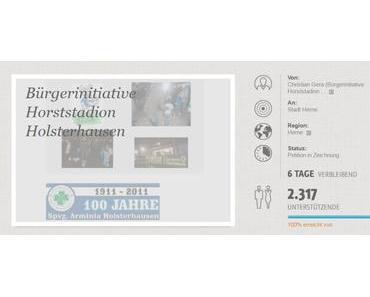 Online Bürgerinitiative Horststadion war ein voller Erfolg!