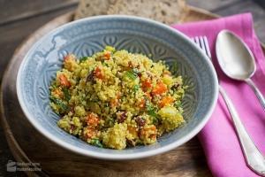 Orientalischer Couscous-Salat mit geröstetem Gemüse