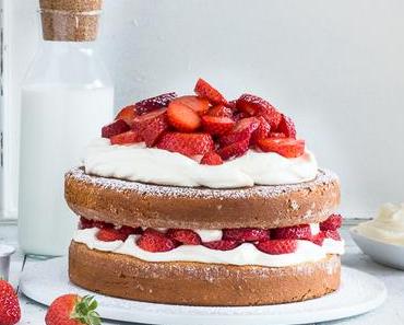 Rezept für eine einfache Erdbeer-Mascarpone Torte