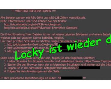 Erpressungstrojaner Locky – ein Veteran kehrt zurück