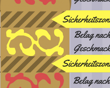 Belegtes Brötchen für den Moustache