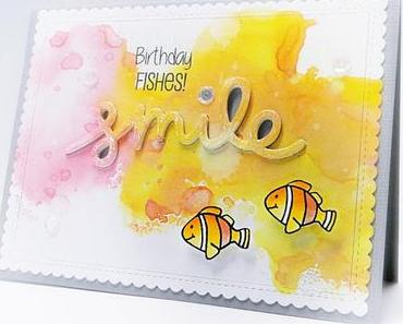 Birthday Fishes | SMILE { Distress Oxide Ink's }