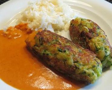 Zucchini-Köfte in Tomaten-Kokossauce