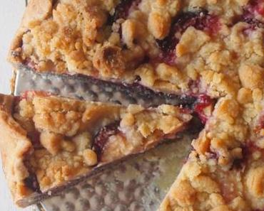 Topfen-Mohnkuchen mit Zwetschken und Streuseln