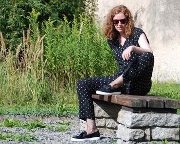 {OOTD} Casual Jumpsuit mit Netzstrümpfen
