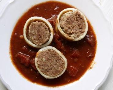 Seiches à la Sétoise – Gefüllte Sepien mit Rinderhack und Bratwurst
