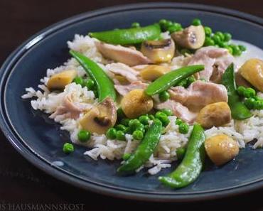 vom Bauernhuhn: Hühnerfrikassee