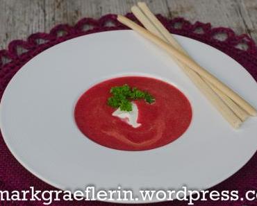 Samstagseintopf: Rote Bete Suppe mit Ingwer