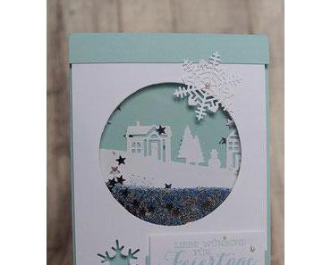 Schüttelkarte Winterstädtchen