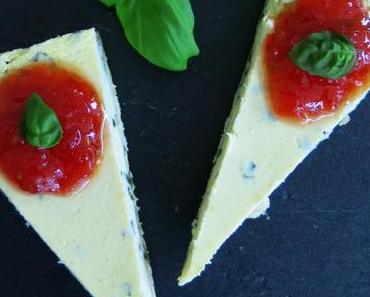 Herzhafter Cheesecake mit Tomatenmarmelade