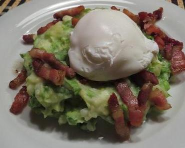 Kartoffel-Stampes mit Endivien und pochiertem Ei