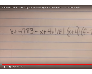 Das Cantina Theme gespielt mit einem Bleistift