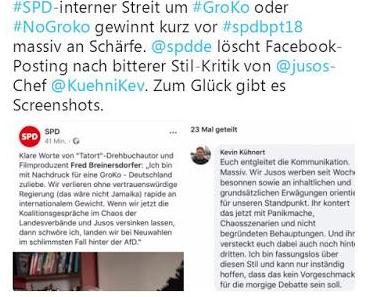 Peinlich hoch 10: SPD löscht Facebook-Beitrag ihres JuSo-Chefs