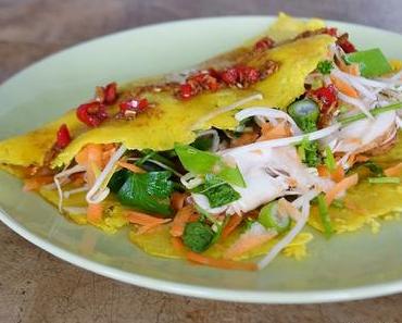 Frei nach Ottolenghi: Vietnamesische Pfannkuchen mit Gemüsefüllung