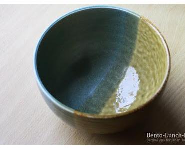 Geschirr: Grün-blaue Reisschale / Teeschale