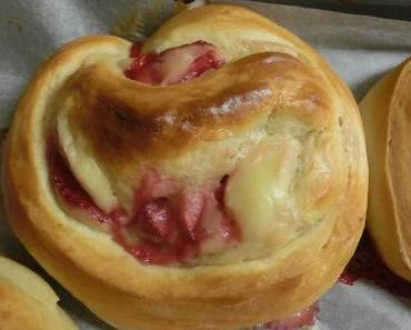 Erdbeer-Vanille-Schnecken