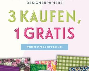 Stampin UP! Designerpapieraktion + Angebot zum Einstieg