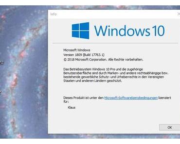 Auslieferung von Windows 10 1809 gestoppt
