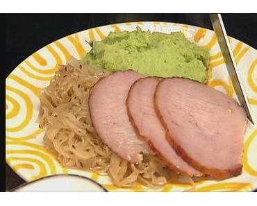 Kasseler mit Honigduft auf Sauerkraut