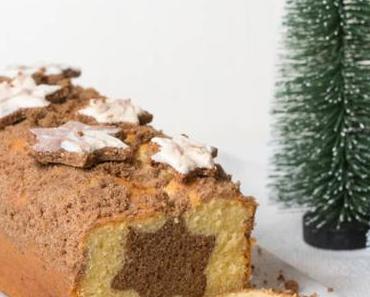 einfacher köstlicher Weihnachtskuchen: Zimtstern-Kuchen mit Streuseln – recipe for simple cinnamon christmas cake
