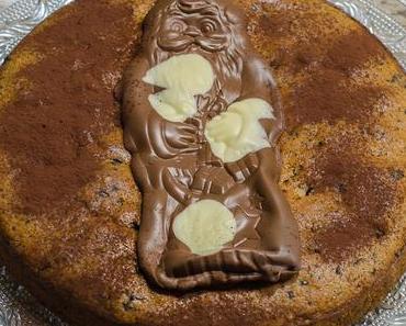 Resteverwertung: Schokoladen-Haselnuss-Kuchen mit Nikolaus