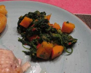 Kürbis-Spinat-Gemüse