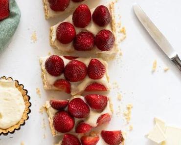 Erdbeertarte mit weißer Schokolade