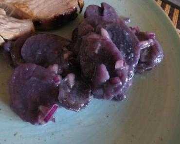 Bayrischer Kartoffelsalat, ganz in „blau“