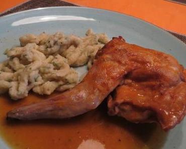 Kaninchen in Weißwein-Kräutersauce