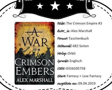 Alex Marshall – A War in Crimson Embers