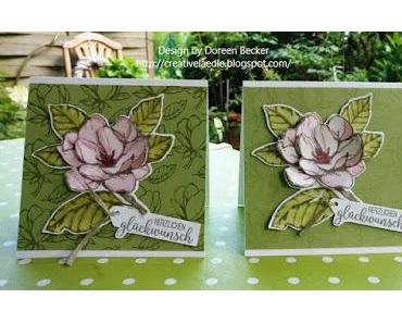 Geburtstagskarte Magnoliengruß