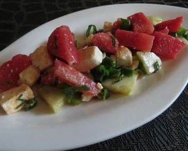 Persischer Wassermelonensalat („Salad-e Panir o Hendevaneh“)