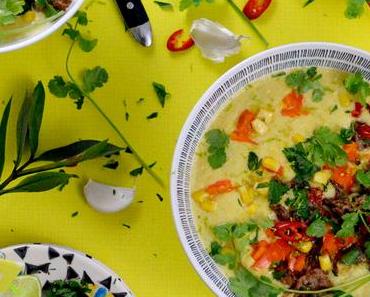 Mexikanische Maissuppe mit Hack
